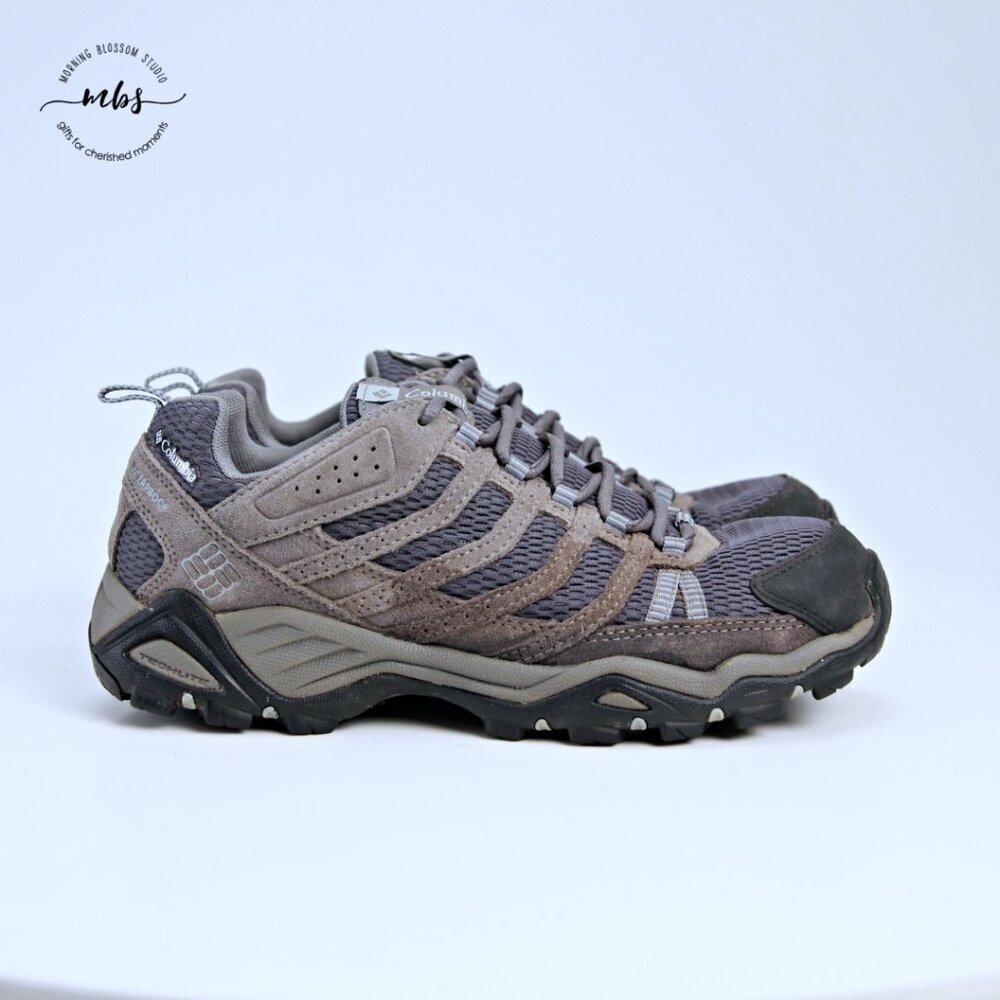 Columbia Armitage Lane‎ Waterproof Hiking Shoes Gray Blue Women 8.5